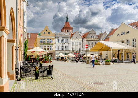 Olsztyn (Allenstein). ger : Warminsko Mazurskie-mazurian, province, la Pologne. Marché de la Vieille Ville Banque D'Images