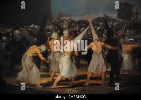 Francisco de Goya y Lucientes (1746-1828). Peintre espagnol. Une procession de Flagellants, 1808-1812. Détail. San Fernando Académie Royale des Beaux-arts de Madrid. L'Espagne. Banque D'Images