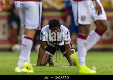 Gervais Yao Kouassi Gervinho Lombe (Parme) au cours de l'Italien 'Serie' un match entre Parme 3-2 Torino au stade Ennio Tardini le 30 septembre , 2019 à Parme (Italie). (Photo de Maurizio Borsari/AFLO) Banque D'Images