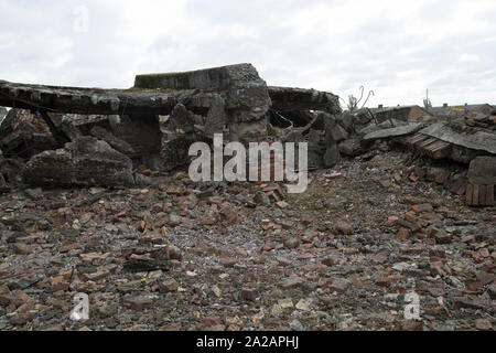 Auschwitz-Birkenau, ancien allemand nazi de concentration et d'extermination camp, Oswiecim, Pologne. Banque D'Images