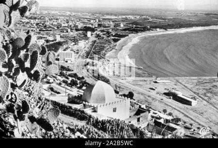 Vue sur Agadir. Dans le rapport "Séisme à Agadir". L'Agadir 1960 séisme a détruit presque toute la ville et est considérée comme la plus grave catastrophe naturelle de l'histoire du Maroc. Banque D'Images