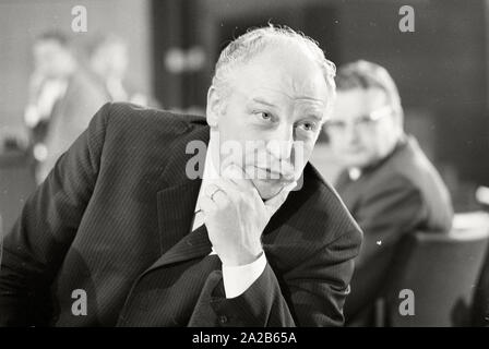 L'Allemagne. Nuremberg. Chef du parti, Walter Scheel au congrès du parti de la FDP, juin 1969. Banque D'Images