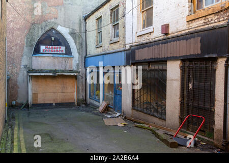 Magasins et bâtiments vides à Burslem, Stoke-on-Trent, Royaume-Uni Banque D'Images