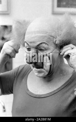 Le clown espagnol effectue Charlie Rivel à la prison de Landsberg sur 03.03.1971. Banque D'Images