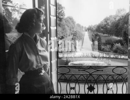 Vue sur le parc de la Villa 'Marocco', le pays de résidence de l'Fürstenbergs près de Venise. Ira von Fürstenberg a passé son enfance dans ce parc. Banque D'Images