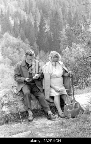 Les touristes visitent l'Obersalzberg. Banque D'Images