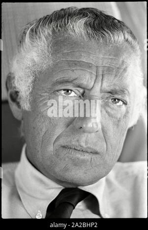 Chef Fiat Gianni Agnelli lors d'un vol de Rome à la corse. Auteur : Max Scheler/Sueddeutsche Zeitung Photo. Banque D'Images