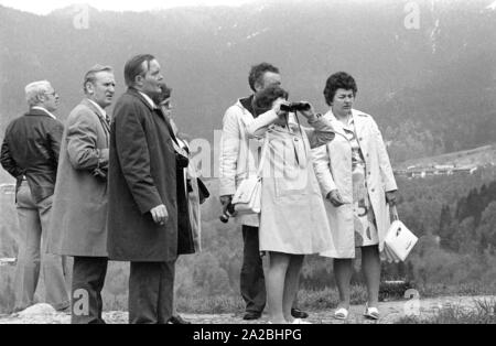 Les touristes visitent l'Obersalzberg. Banque D'Images