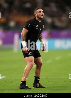 New Zealand's TJ Perenara durant la Coupe du Monde de Rugby 2019 match au stade de Oita, Japon. Banque D'Images