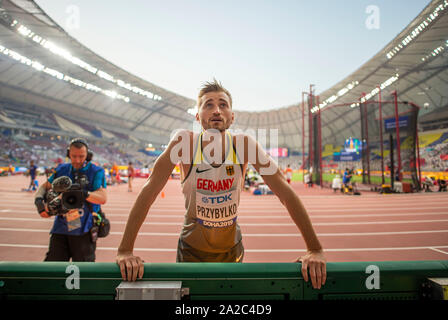 Doha, Katar. 06Th Oct, 2019. Mateusz PRZYBYLKO (Allemagne) Hochsprung Qualification des hommes, sur les Championnats du Monde 2019 01.10.2019 à Doha/Qatar, à partir de la 27.09. - 10.10.2019. Utilisation dans le monde entier | Credit : dpa/Alamy Live News Banque D'Images