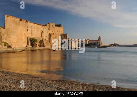 Notre-Dame des Anges, l'Église, Eglise, Phare, Collioure, France Banque D'Images