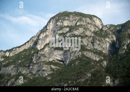Alpes Carniques vu de l'Autostrada Alpe-Adria A23 dans la région de Frioul-Vénétie julienne, en Italie. 17 août 2019 © Wojciech Strozyk / Alamy Stock Photo Banque D'Images