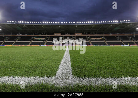 1er octobre 2019, KC Stadium, Kingston Upon Hull, Angleterre ; Sky Bet Championship, Hull City v Sheffield Mercredi : la masse générale image Crédit : David Greaves/News Images Banque D'Images