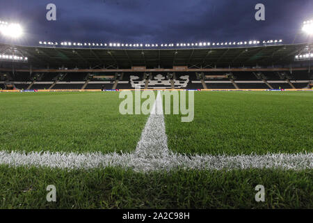 1er octobre 2019, KC Stadium, Kingston Upon Hull, Angleterre ; Sky Bet Championship, Hull City v Sheffield Mercredi : la masse générale image Crédit : David Greaves/News Images Banque D'Images