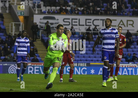 1er octobre 2019, Madejski Stadium, la lecture, l'Angleterre ; Sky Bet Championship, Fulham v Lecture:Rafael (33) de la lecture pendant la partie Crédit : Matt O'Connor/News Images Banque D'Images