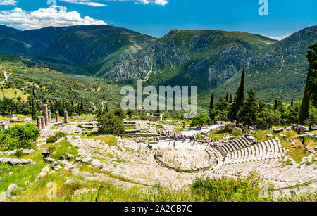 Le théâtre antique de Delphes en Grèce Banque D'Images