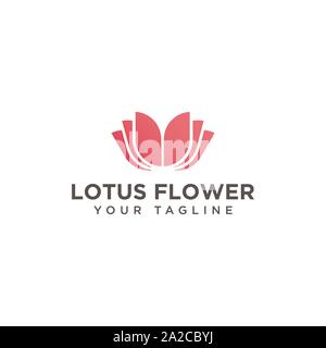 Résumé de beauté Fleur de Lotus Logo Design Illustration de Vecteur