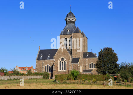 L'église Saint Nicolas (1928) à Messines, Belgique Banque D'Images