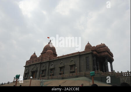 Kanyakumari, Tamil Nadu, inde Asie novembre 2017 - lieux historiques Vivekananda Rock Memorial est un monument touristique populaire à Vavathurai. Banque D'Images