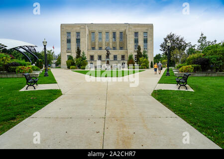 Parc et palais de justice du comté de Huron, à Goderich flexible l'un de l'Ontario's pretties town au Canada Banque D'Images