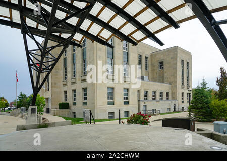 Parc et palais de justice du comté de Huron, à Goderich flexible l'un de l'Ontario's pretties town au Canada Banque D'Images