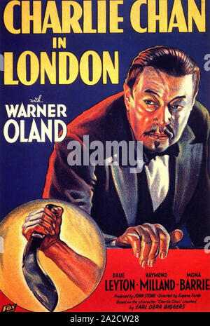 CHARLIE CHAN À LONDRES 1934 20e Cdntury Fox film avec Warner Oland Banque D'Images