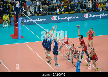 L'Italie, volley-ball, Italy-Russia match Banque D'Images