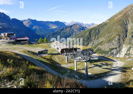 La station de téléphérique de Lognan, Chamonix-Mont-Blanc, Argentière, Haute-Savoie, France Banque D'Images