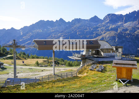 La station de téléphérique de Lognan, Chamonix-Mont-Blanc, Argentière, Haute-Savoie, France Banque D'Images