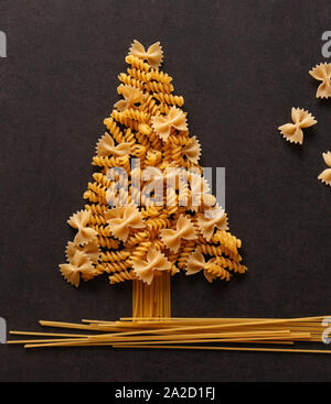 Arbre de Noël fabriqués à partir de pâtes Banque D'Images