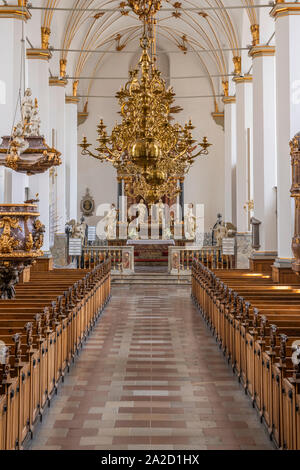 La tour ronde de l'Église Trinitatis sanctuaire intérieur à Copenhague, Danemark. Banque D'Images