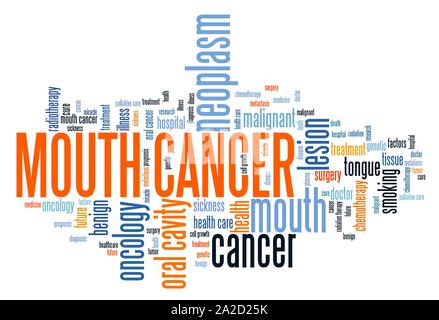 Le cancer de la bouche (cancer buccal) - maladie grave mot concept cloud. Banque D'Images