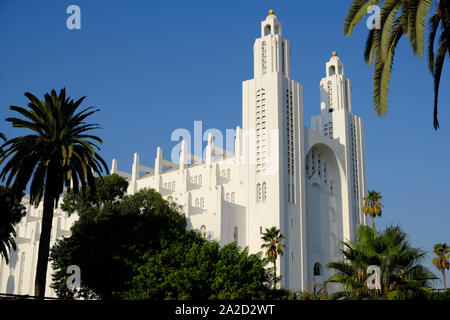 Maroc Casablanca cathédrale ou l'église du Sacré-Cœur l'horizontale Banque D'Images