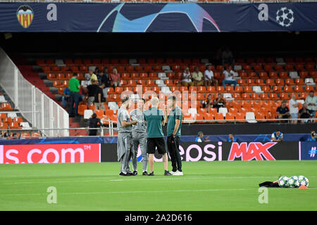 Valence, 02-10-2019 , Estadio Mestalla , saison 2019 de la Ligue des Champions de football / 2020, phase de groupes FC Valence - Ajax stadium sommaire au cours de la partie FC Valence - Ajax. Banque D'Images