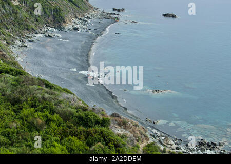 Vue Panoramique De La Plage De Nonza Cap Corse Corse