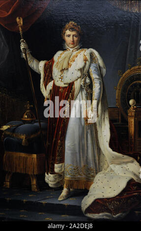 Napoléon Bonaparte (1769-1815). Empereur des Français (1804-1815). Portrait anonyme, copie d'un tableau de François Gérard. 19e siècle. San Fernando Académie Royale des Beaux-arts de Madrid. L'Espagne. Banque D'Images