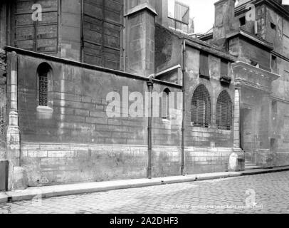 Eglise des Blancs Manteaux - Façade sur la rue des barres - Paris 04 - Médiathèque de l'architecture et du patrimoine - Banque D'Images