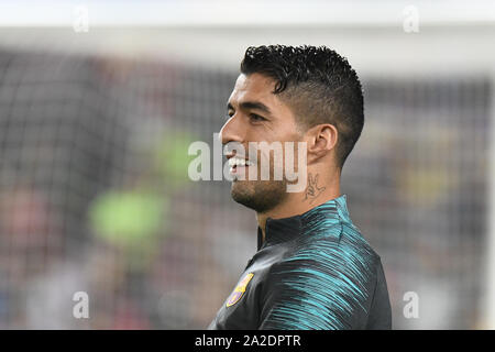 Barcelone, Espagne. 09Th Oct, 2019. Luis Suarez, du FC Barcelone lors du match FC Barcelone v Inter de Milan, de la Ligue des Champions, saison 2019/2020, date 2. Camp Nou. Barcelone, Espagne, 02 Oct 2019. Credit : PRESSINPHOTO/Alamy Live News Banque D'Images