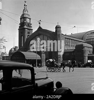 Der Hauptbahnhof de Hamburg, Deutschland 1930er Jahre. La gare principale de Hambourg, Allemagne 1930. Banque D'Images