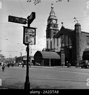 Der Hauptbahnhof de Hamburg, Deutschland 1930er Jahre. La gare principale de Hambourg, Allemagne 1930. Banque D'Images