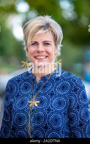 Amsterdam, Pays-Bas. 09Th Oct, 2019. La Princesse Laurentien des Pays-Bas arrive au Théâtre de Meervaart à Amsterdam, le 02 octobre 2019, pour assister à la 11e présentation de l'ECF La Princesse Margriet Award for CultureCredit : Ph Albert van der Werf/ Pays-Bas OUT/Point de vue OUT |/dpa/Alamy Live News Banque D'Images