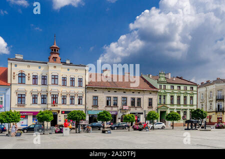 Oswiecim (pl. : Auschwitz), Malopolskie province. Place du marché. Banque D'Images