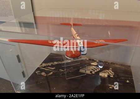 Un modèle de l'ANT-25 avion qui a fait le premier vol transpolaire en 1939 et a atterri à l'aéroport Pearson. Pearson Air Museum Fort Vancouver. Banque D'Images