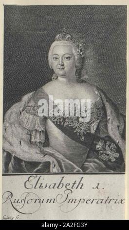 Elizabeth de Russie - gravure après Caravaque 01. Banque D'Images