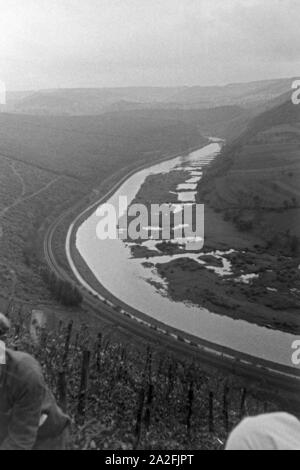 Weinberge des Weinbaugebiets um Serrig an der Saar, Deutschland 1930 er Jahre. Vignoble de la région autour de Serrig à Sarre, Allemagne 1930. Banque D'Images