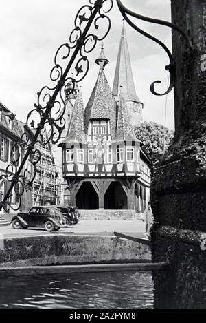 Ein Ausflug nach Michelstadt, Deutsches Reich 1930er Jahre. Une excursion à Michelstadt, Allemagne 1930. Banque D'Images