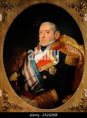 Dionisio Capaz Rendón y de León (1780-1855). Político español. Ministro de Marina. Retrato electrónico español, 1853. Museo Naval. Madrid. España. Banque D'Images