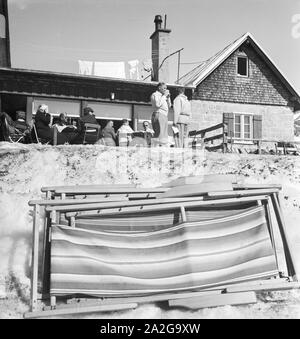 Ein Ausflug à ein Skigebiet in Bayern, Deutsches Reich 1930er Jahre. Un voyage d'une région de ski en Bavière , Allemagne 1930. Banque D'Images