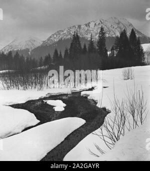 Ein Ausflug nach Mittelberg in Österreich, Deutsches Reich 1930er Jahre. Un voyage à Mittelberg en Autriche, l'Allemagne des années 1930. Banque D'Images