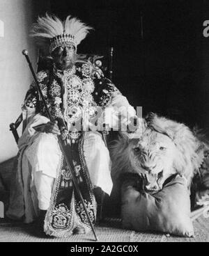 L'empereur éthiopien Ménélik II Negusä Nägäst. Banque D'Images